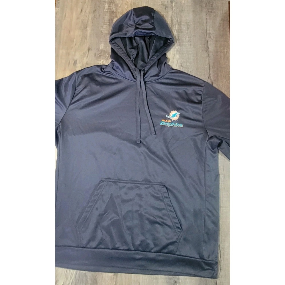 Dunbrooke Men's‎ NFL Miami Dolphins Logo Hoodie Size XL Embroidered Logo EUC